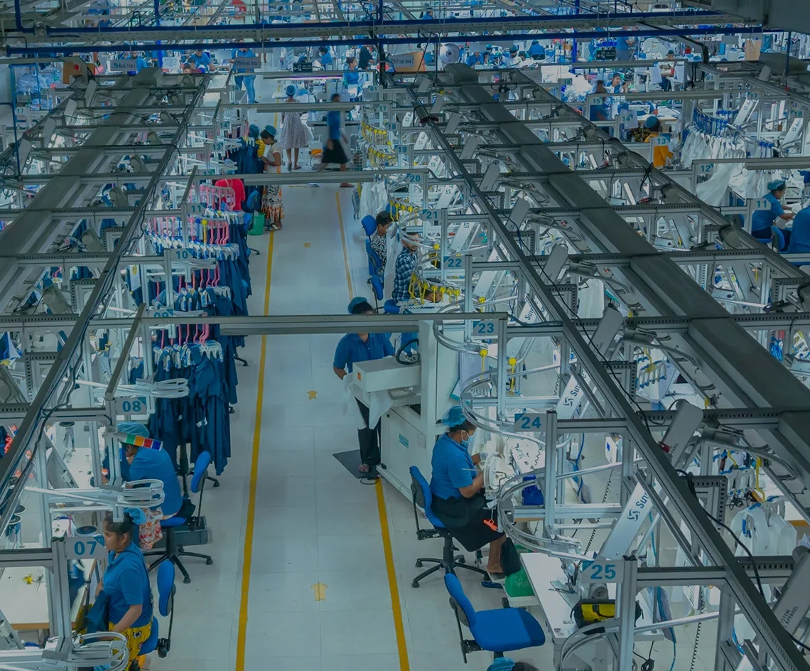 Martex associates on the sewing floor